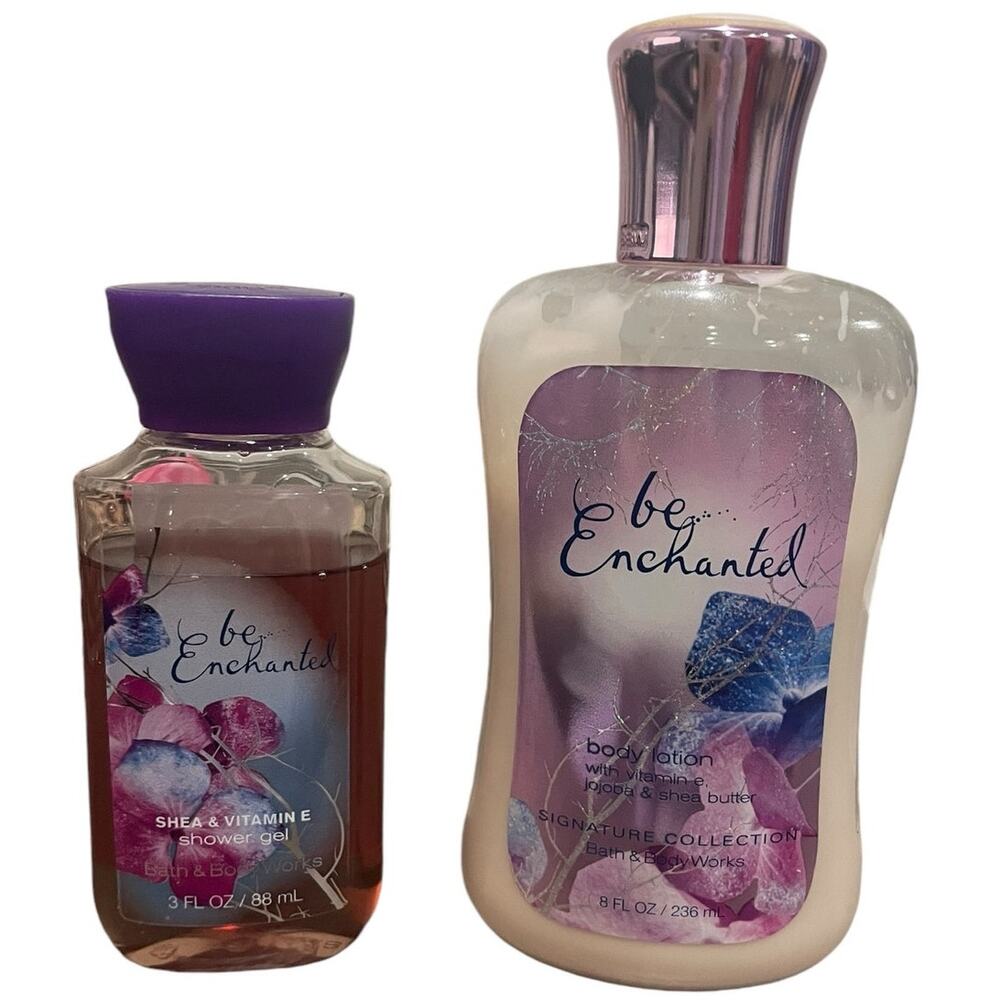 Retired Bath‎ Body Works BE ENCHANTED Shower Gel 3 Fl Oz & Body Lotion 8 Fl Oz